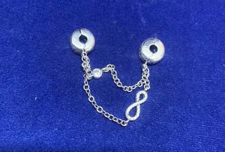 Cadena de seguridad infinito pulsera Pandora plata