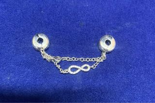 Cadena de seguridad infinito pulsera Pandora plata