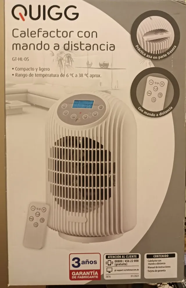Calefactor Quigg con Mando a Distancia