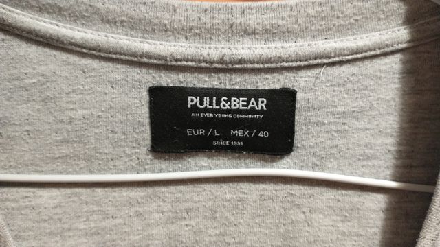 Pull&Bear Cárdigan Rayas Gris Talla L