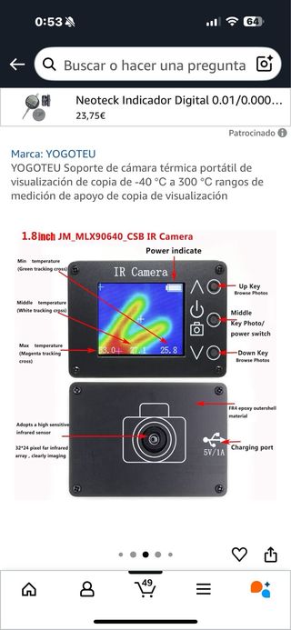 Cámara Termográfica termica Nueva
