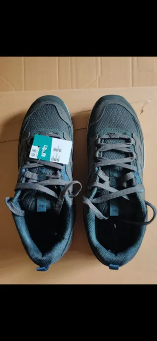 Zapatillas montaña trekking azul/gris Quechua