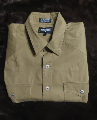 Camisa Resistol Talla XL marrón tierra