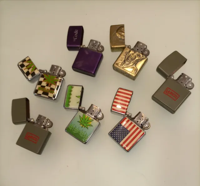 Lote 7 mecheros estilo Zippo