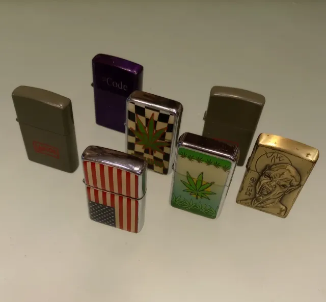 Lote 7 mecheros estilo Zippo