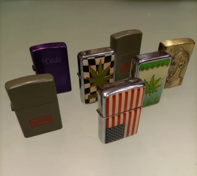 Lote 7 mecheros estilo Zippo