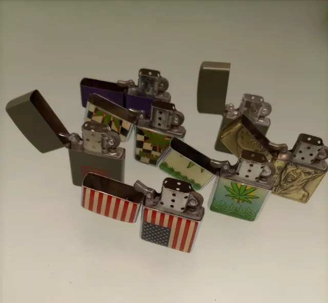 Lote 7 mecheros estilo Zippo