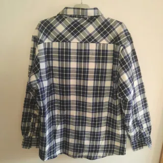Sobrecamisa Franela Acolchada ZN Azul/Blanco
