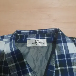 Sobrecamisa Franela Acolchada ZN Azul/Blanco