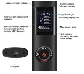 ◆NUEVO◆  Medidor láser con USB Recargable (60m)