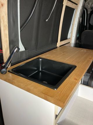 Mueble Fregadero Camper con nevera coolzone 85L