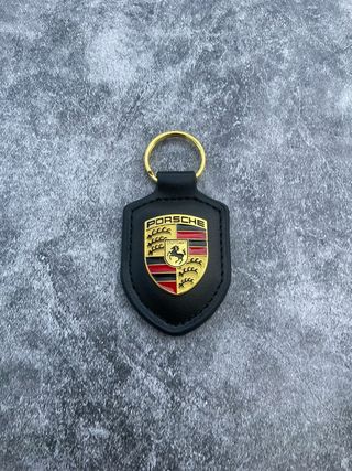Llavero Porsche Negro Cuero Nuevo