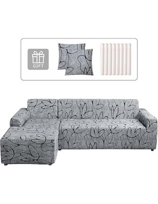 Lydevo Funda para Sofá Chaise Longue 2 Piezas Fund