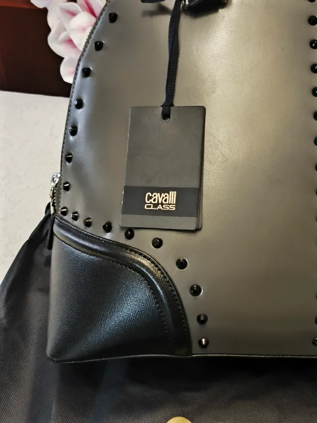 Bolsa Cavalli Class Cinza e Preta