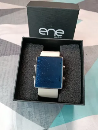Reloj Ene Watch LED Blanco y Azul