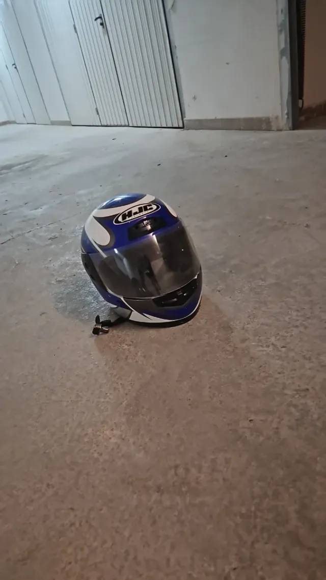 Casco HJC Azul y Blanco