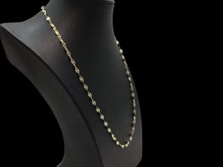 cadena oro 18k con circonita 20cm