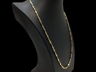 cadena oro 18k con circonita 20cm