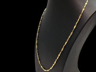cadena oro 18k con circonita 20cm