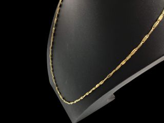 cadena oro 18k con circonita 20cm