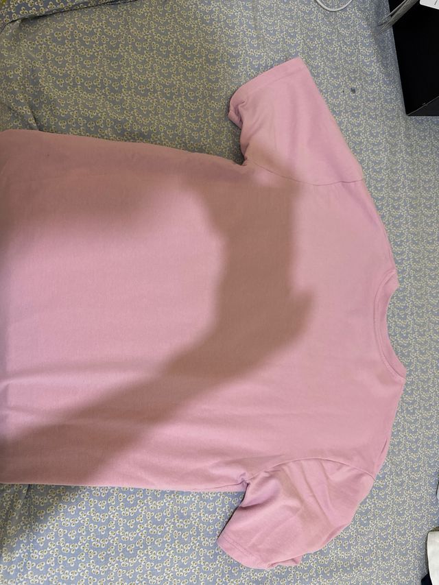 Camiseta rosa manga corta