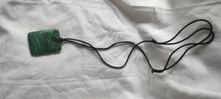 Colgante Rectangular Malaquita Natural autentica