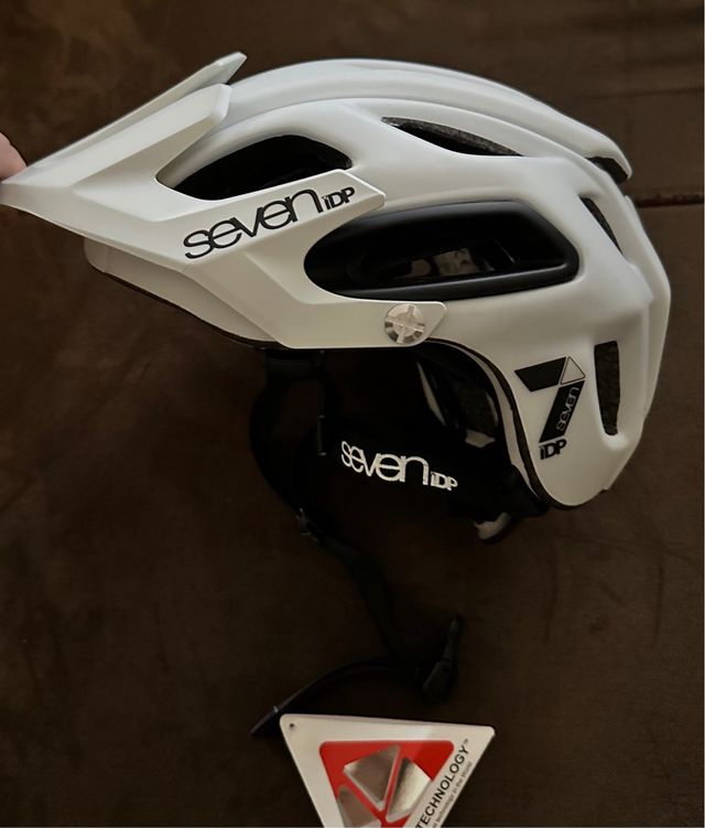 2 Cascos MTB Seven IDP Blanco y Naranja talla XS
