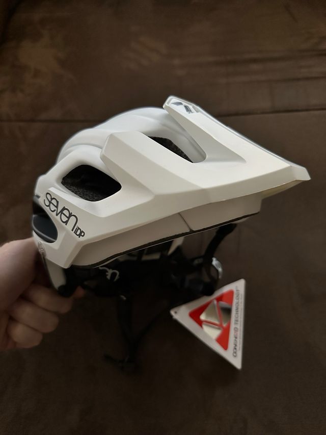 2 Cascos MTB Seven IDP Blanco y Naranja talla XS