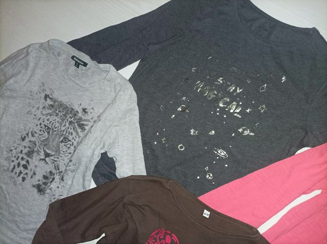 4 Camisetas Niña Talla 12