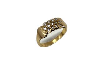sortija oro 18k con piedra con diamante