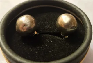 Pendientes bola plata vintage