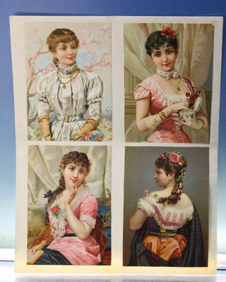 Cromos, estampas, postales antiguos estilo victoriano 1900 - 1920.