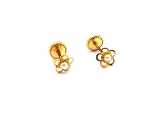 pendientes oro 18k con piedra con circonita