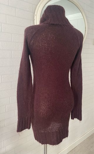 Jersey Zara Cuello Alto Talla M Marrón