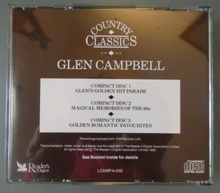 Glen Campbell 3 CDs Country 1996 Reader's Digest