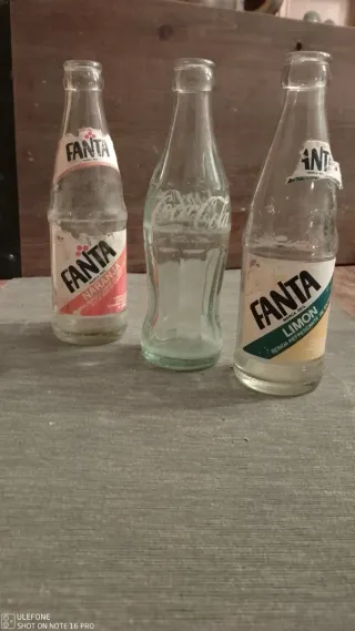 Set di bottiglie vintage Mahou Madrid, Coca-Cola,