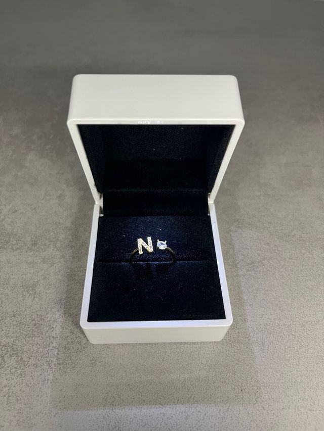 ANILLO LETRA N CON CIRCONITA