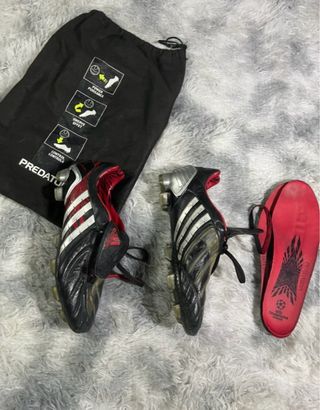 Adidas Predator Scarpe Calcio Nere Rosse