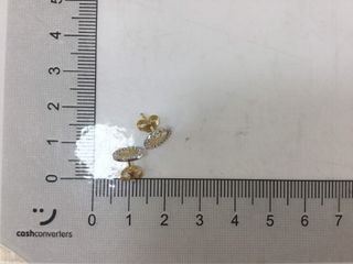 pendientes oro 18k con piedra