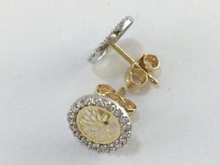 pendientes oro 18k con piedra