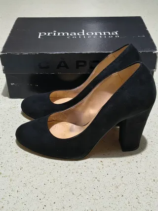 Décolleté scamosciate nere