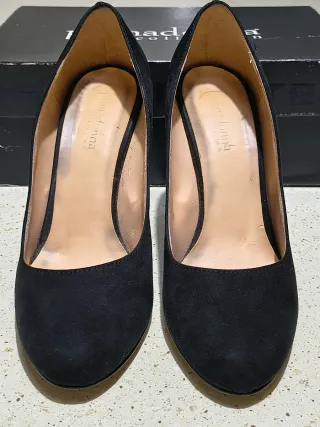 Décolleté scamosciate nere