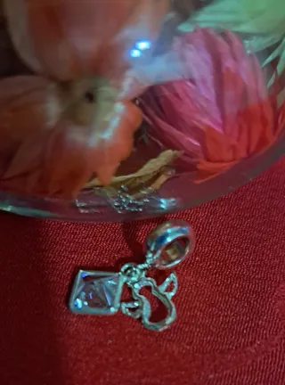 Charms Plata Ley 925 Corazón, Lazo,gato,angelito