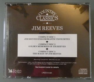 Jim Reeves 3 CDs Country 1996 Reader's Digest