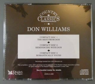 Don Williams 3 CDs Country 1996 Reader's Digest