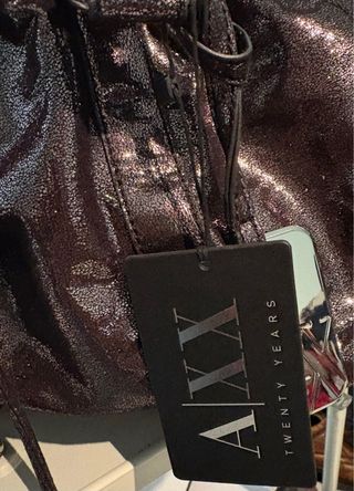 Bolso Armani Exchange Negro Plateado