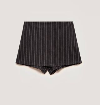 Falda pantalón nueva negra con pequeñas rayas