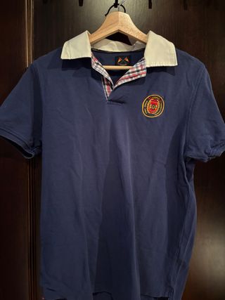Polo azul hombre