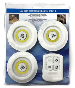 Pack de 3 luces LED con mando