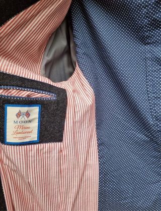 Abrigo El Ganso Talla 52 Azul Marino/Gris